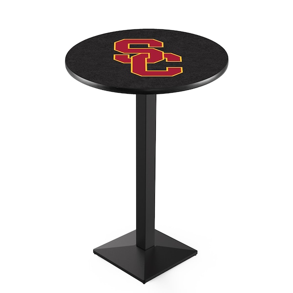 42" Blk Wrinkle USC Trojans Pub Table